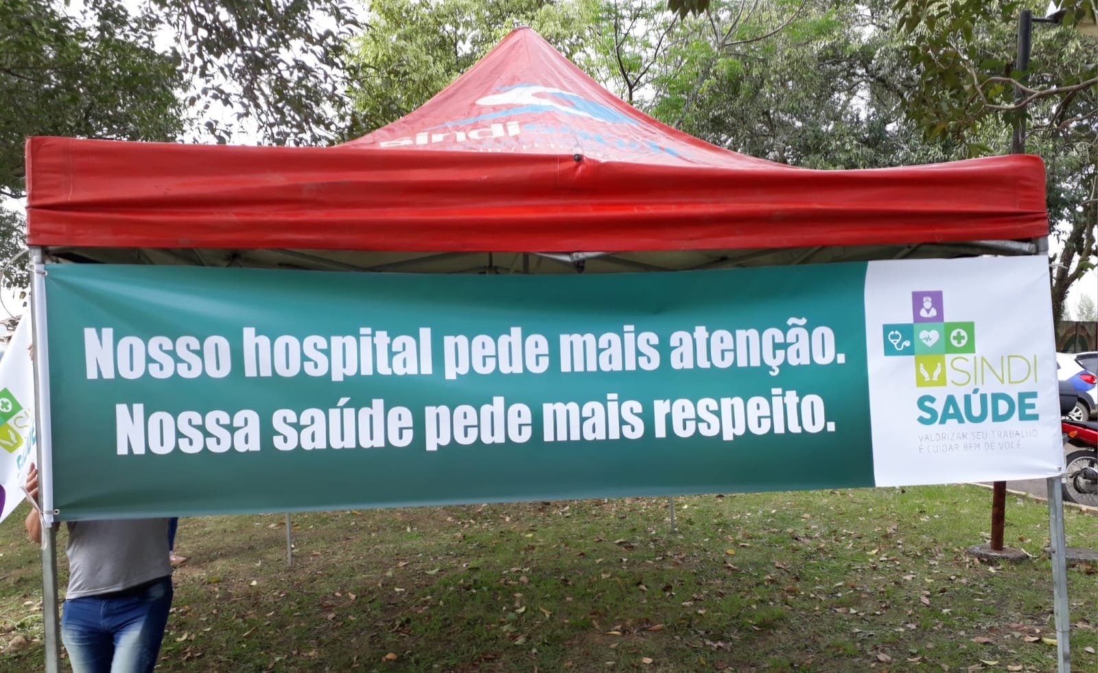Sindisaúde 50 anos - Protesto no Hospital Materno Infantil Santa Catarina  em 2019 