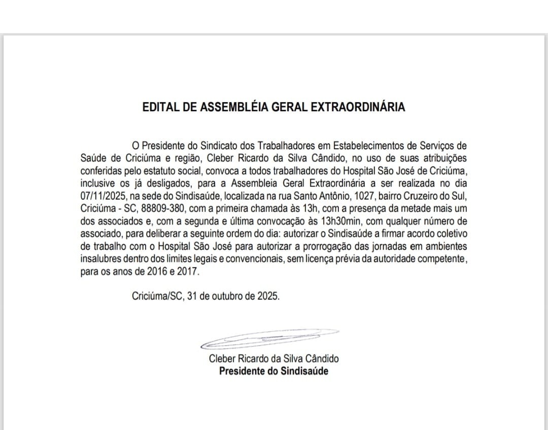 EDITAL DE ASSEMBLEIA GERAL EXTRAORDINÁRIA 