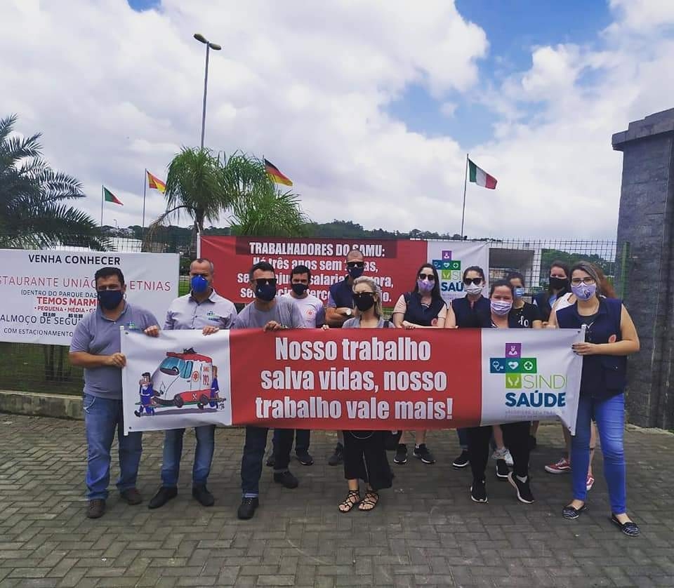 Sindisaúde 50 anos - Trabalhadores do Samu fizeram greve em setembro de 2021